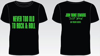 Never Too Old To Rock And Roll T-shirt